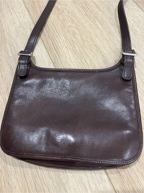 Vintage Classic Coach Leather Mini Slim Hippie Crossbody Bag